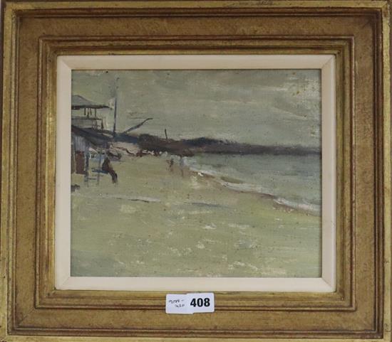Gevork Simone Avakian, oil on board, Beach scene, inscribed verso, 24 x 28in.